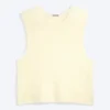 Relaxed Structured Knitted Vest – Off-White Relaxed Structured Knitted Vest – Off-White