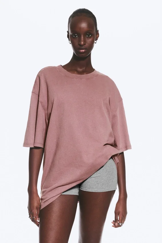 Relaxed T-Shirt – Medium Dusty Lilac Relaxed T-Shirt – Medium Dusty Lilac