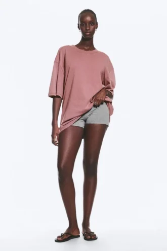 Relaxed T-Shirt – Medium Dusty Lilac Relaxed T-Shirt – Medium Dusty Lilac