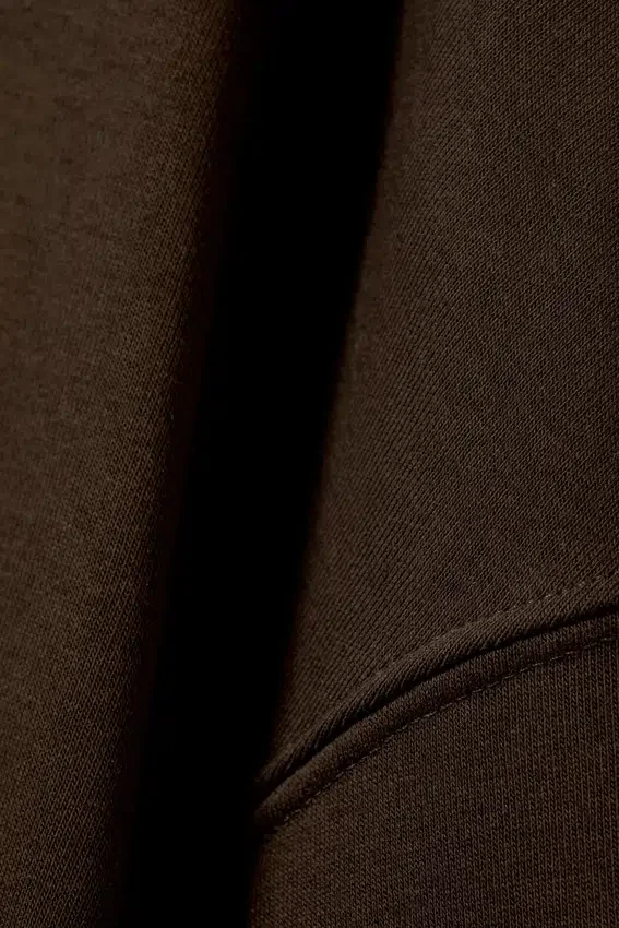 Relaxed Terry Sweatshirt – Dark Brown Relaxed Terry Sweatshirt – Dark Brown