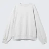 Relaxed Terry Sweatshirt – Grey Melange Relaxed Terry Sweatshirt – Grey Melange
