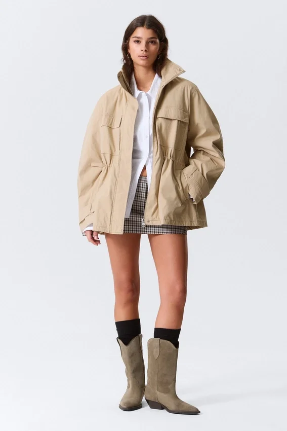 Relaxed Utility Jacket – Beige Relaxed Utility Jacket – Beige