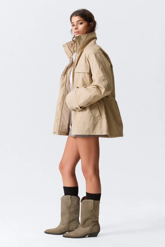 Relaxed Utility Jacket – Beige Relaxed Utility Jacket – Beige