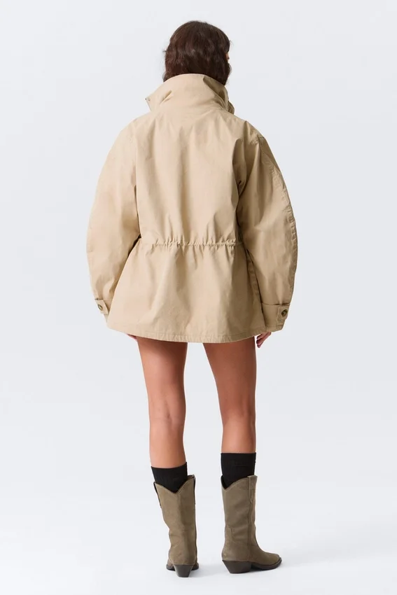Relaxed Utility Jacket – Beige Relaxed Utility Jacket – Beige