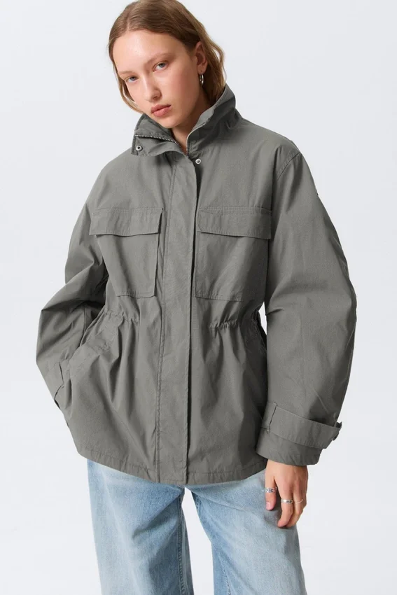 Relaxed Utility Jacket – Grey Relaxed Utility Jacket – Grey
