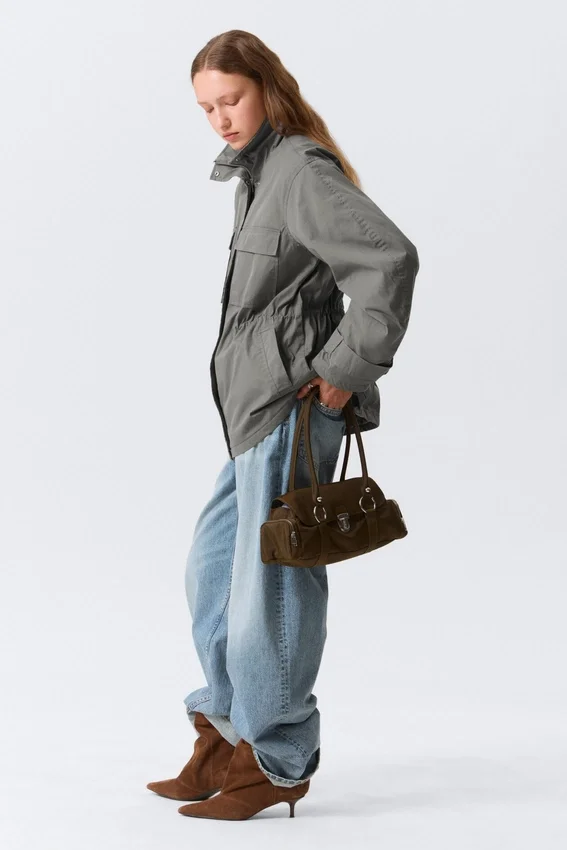Relaxed Utility Jacket – Grey Relaxed Utility Jacket – Grey