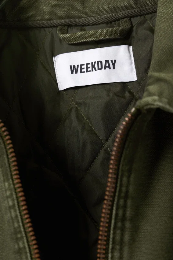 Relaxed Washed Utility Jacket – Dark Khaki Green Relaxed Washed Utility Jacket – Dark Khaki Green