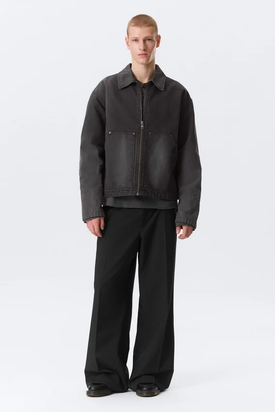 Relaxed Washed Utility Jacket – Washed Black Relaxed Washed Utility Jacket – Washed Black