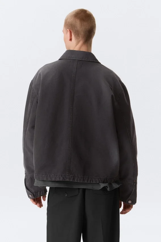Relaxed Washed Utility Jacket – Washed Black Relaxed Washed Utility Jacket – Washed Black