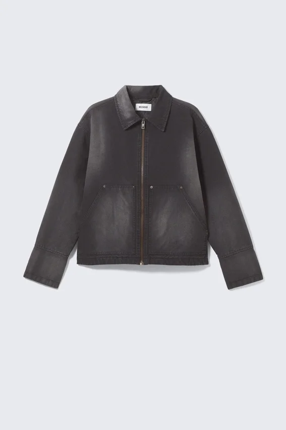 Relaxed Washed Utility Jacket – Washed Black Relaxed Washed Utility Jacket – Washed Black