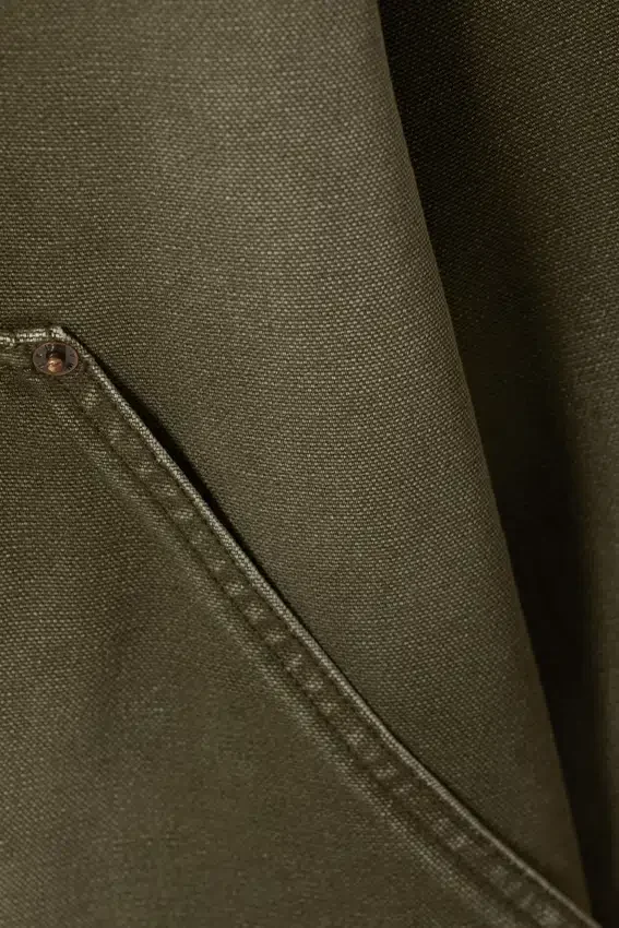 Relaxed Washed Utility Jacket – Washed Khaki Green Relaxed Washed Utility Jacket – Washed Khaki Green
