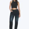 Resolute Curve High Waisted Regular Straight Jeans – Angel Blue – Dark Blue Resolute Curve High Waisted Regular Straight Jeans – Angel Blue – Dark Blue