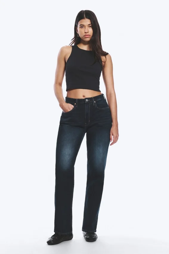 Resolute Curve High Waisted Regular Straight Jeans – Angel Blue – Dark Blue Resolute Curve High Waisted Regular Straight Jeans – Angel Blue – Dark Blue