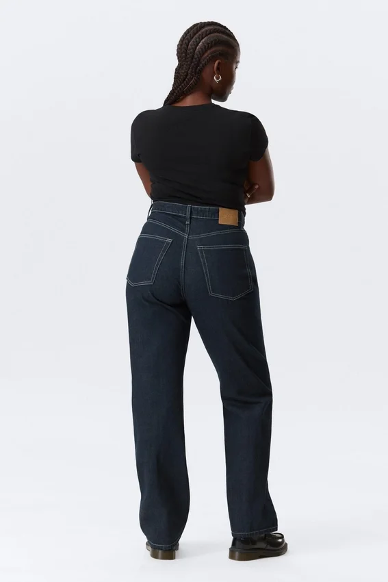 Resolute Curve High Waisted Regular Straight Jeans – Blue Rinse – Dark Blue Resolute Curve High Waisted Regular Straight Jeans – Blue Rinse – Dark Blue