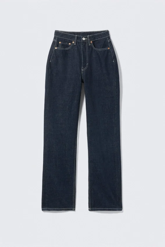 Resolute Curve High Waisted Regular Straight Jeans – Blue Rinse – Dark Blue Resolute Curve High Waisted Regular Straight Jeans – Blue Rinse – Dark Blue
