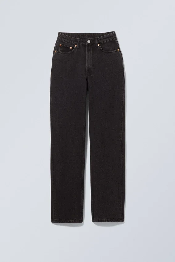 Resolute Curve High Waisted Regular Straight Jeans – Tuned Black – Black Resolute Curve High Waisted Regular Straight Jeans – Tuned Black – Black