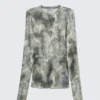 Rhinestone Long-Sleeve Shirt – Print and Rhinestone Rhinestone Long-Sleeve Shirt – Print and Rhinestone