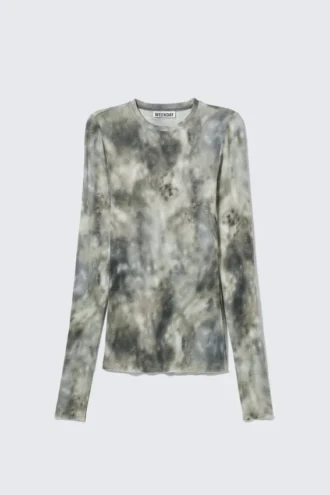 Rhinestone Long-Sleeve Shirt – Print and Rhinestone
