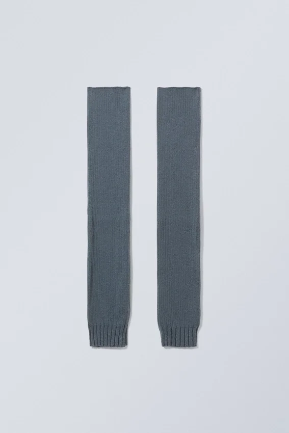 Rib Knit Leg Warmers – Dusty Blue Rib Knit Leg Warmers – Dusty Blue