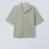Rib Relaxed Resort Shirt – Sage Rib Relaxed Resort Shirt – Sage