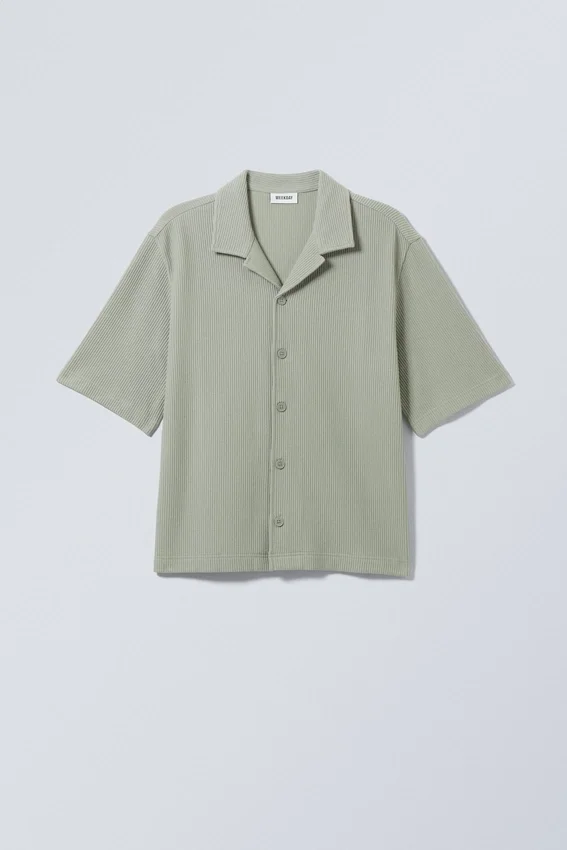 Rib Relaxed Resort Shirt – Sage Rib Relaxed Resort Shirt – Sage