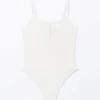Ribbed Bodysuit – White