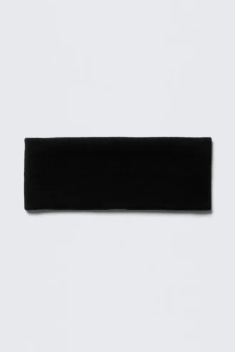 Ribbed Double-Layered Headband – Black