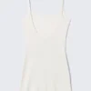 Ribbed Fitted Jumpsuit – Off-White