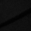 Ribbed Fold-Over Waist Flared Trousers – Black Ribbed Fold-Over Waist Flared Trousers – Black