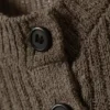 Ribbed Knitted Slim Fit Cardigan – Dark Mole Ribbed Knitted Slim Fit Cardigan – Dark Mole