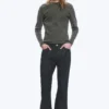 Ribbed Long-Sleeve Top – Dark Green Ribbed Long-Sleeve Top – Dark Green