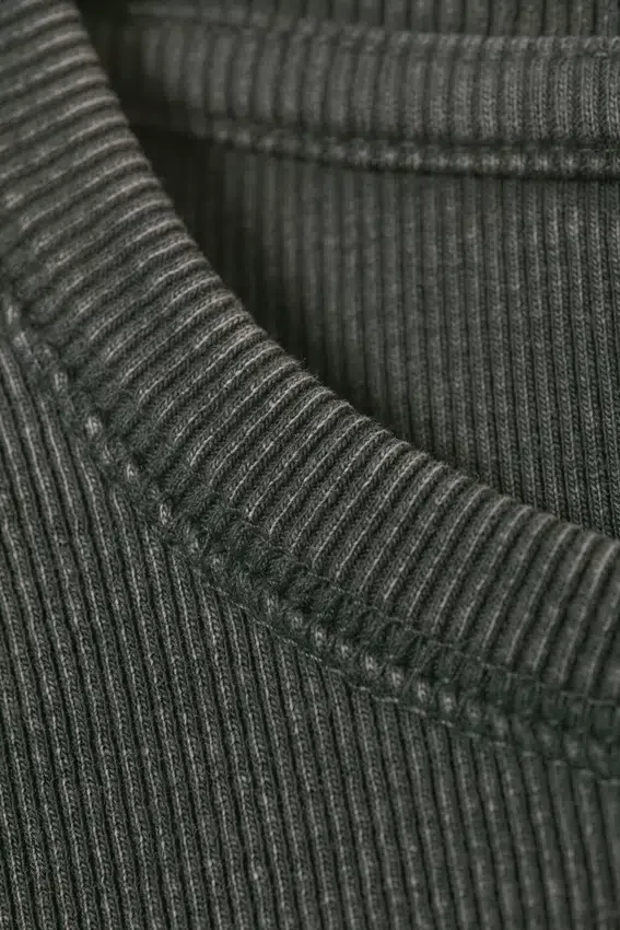 Ribbed Long-Sleeve Top – Dark Green Ribbed Long-Sleeve Top – Dark Green