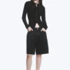 Ribbed Long-Sleeved Cardigan – Black Ribbed Long-Sleeved Cardigan – Black