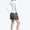 Ribbed Long-Sleeved Cardigan – White Ribbed Long-Sleeved Cardigan – White