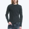 Ribbed Long-Sleeved T-Shirt – Dark Blue Ribbed Long-Sleeved T-Shirt – Dark Blue