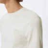 Ribbed Long-Sleeved T-Shirt – Dusty White Ribbed Long-Sleeved T-Shirt – Dusty White