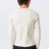 Ribbed Long-Sleeved T-Shirt – Dusty White Ribbed Long-Sleeved T-Shirt – Dusty White