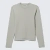 Ribbed Long-Sleeved T-Shirt – Grey Ribbed Long-Sleeved T-Shirt – Grey