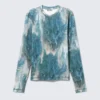 Ribbed Long-Sleeved T-Shirt – Grey & Blue Dragon Print Ribbed Long-Sleeved T-Shirt – Grey & Blue Dragon Print