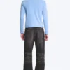 Ribbed Long-Sleeved T-Shirt – Washed Blue Ribbed Long-Sleeved T-Shirt – Washed Blue