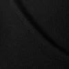 Ribbed Mini Henley Top – Black