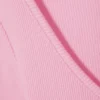 Ribbed Mini Henley Top – Pink