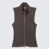 Ribbed Mock Neck Zip Top – Dark Grey Ribbed Mock Neck Zip Top – Dark Grey