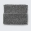 Ribbed Mohair Blend Beanie – Dark Grey Melange Ribbed Mohair Blend Beanie – Dark Grey Melange