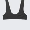 Ribbed Scoop Neck Bikini Top – Dark Grey Ribbed Scoop Neck Bikini Top – Dark Grey