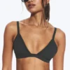 Ribbed V-Neck Bikini Top – Dark Grey Ribbed V-Neck Bikini Top – Dark Grey