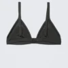 Ribbed V-Neck Bikini Top – Dark Grey Ribbed V-Neck Bikini Top – Dark Grey