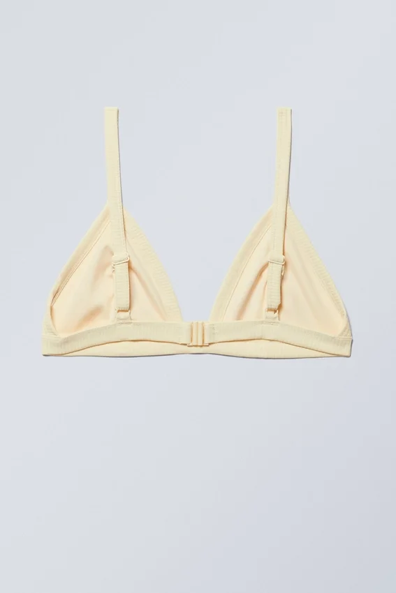 Ribbed V-Neck Bikini Top – Light Yellow Ribbed V-Neck Bikini Top – Light Yellow