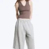 Ribbed V-Neck Tank Top – Dusty Plum