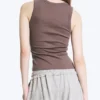 Ribbed V-Neck Tank Top – Dusty Plum